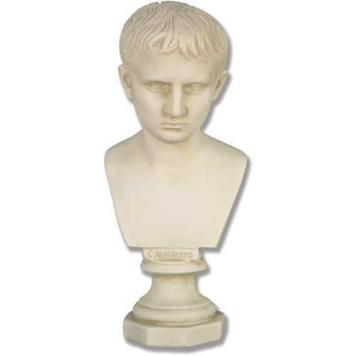 Young Augustus Bust - 11.5 Outdoor/Indoor Statue - Bella Statues