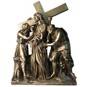 Lifesize Jesus Is Given The Cross Station 2 Outdoor/Indoor Statue - Bella Statues
