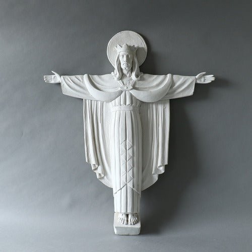 Custom Painted Christ the King Wall Outdoor/Indoor Statue - Bella Statues