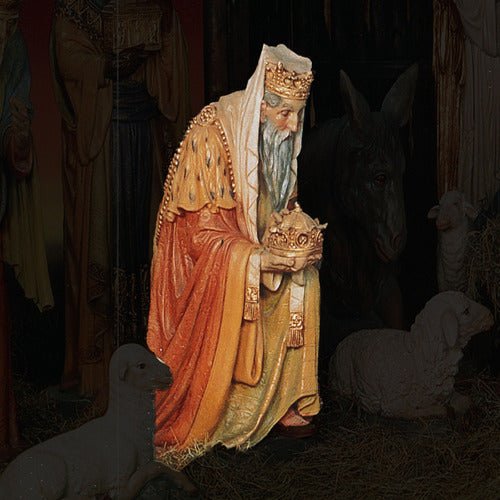 Custom Painted Lifesize SAINT MELCHIOR WISEMAN for Nativity Outdoor/Indoor Statue - Bella Statues