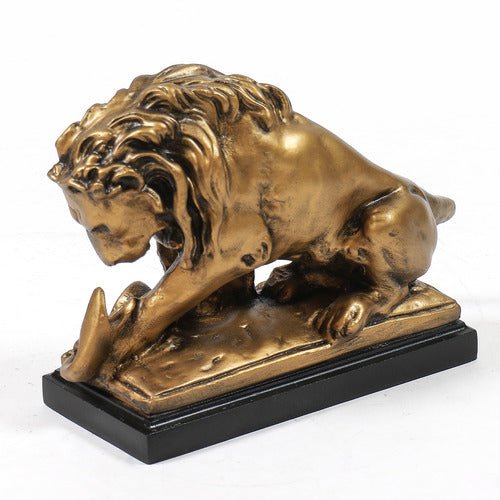 Lion Devouring Serpent Outdoor/Indoor Statue - Bella Statues