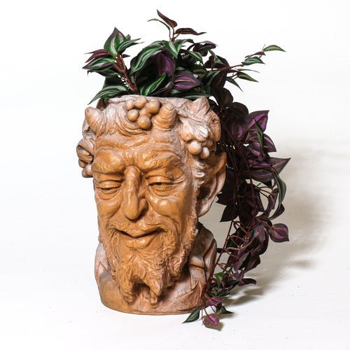 Bacchus Head Planter/Wine 13 Outdoor/Indoor Statue - Bella Statues