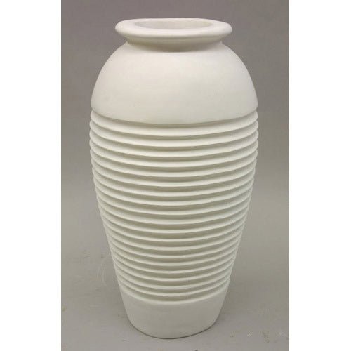 Lifesize Mediterranean Ribbed Urn 42 Outdoor/Indoor Statue - Bella Statues