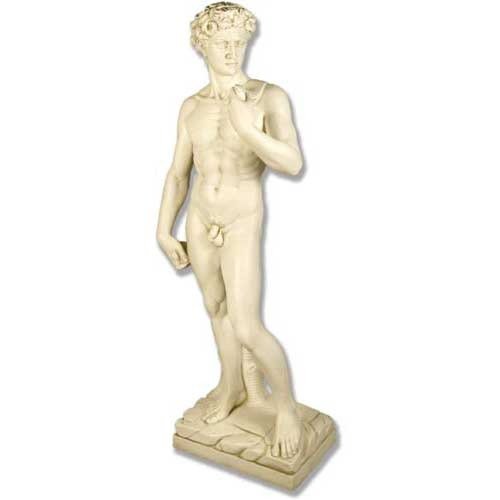 Lifesize Biblical Hero David Standng Michelangelo 58 Outdoor/Indoor Statue - Bella Statues
