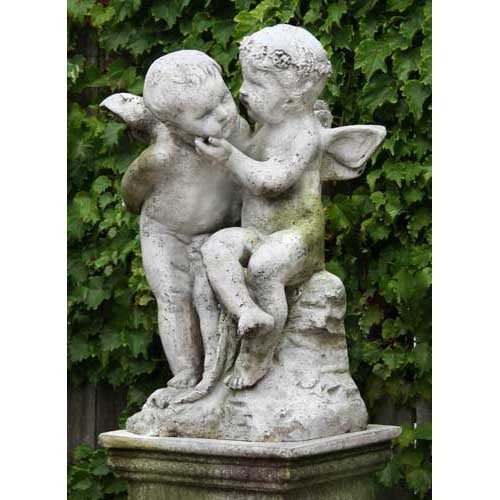 Two Cherubs Playing 21 H Outdoor/Indoor Statue - Bella Statues