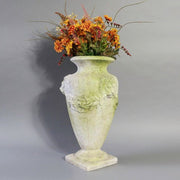 Lion and Garland Vase Outdoor/Indoor Statue - Bella Statues