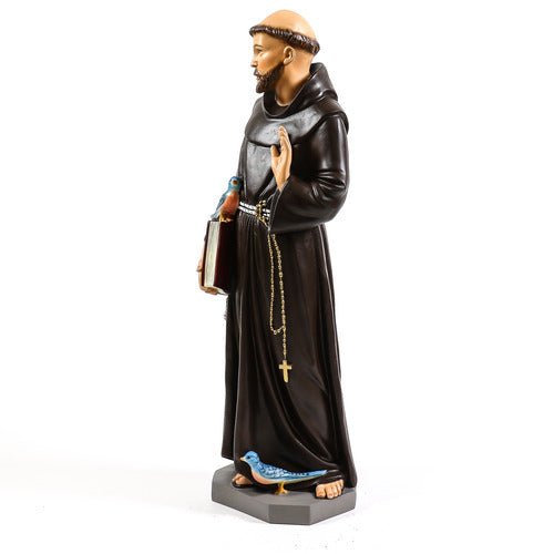 Custom Painted Lifesize Saint Francis 37 Outdoor/Indoor Statue - Bella Statues
