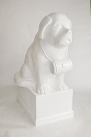 Lifesize ST. BERNARD WITH BARREL 41"H Outdoor/Indoor Statue - Bella Statues