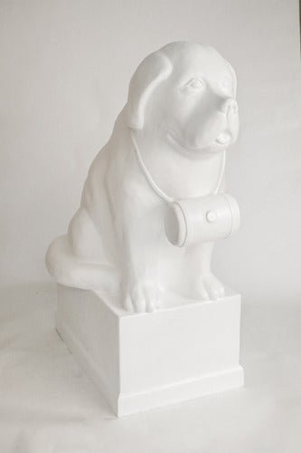 Lifesize ST. BERNARD WITH BARREL 41"H Outdoor/Indoor Statue - Bella Statues