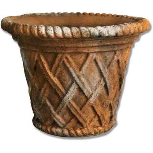 Lattice Pot Large 15 Outdoor/Indoor Statue - Bella Statues