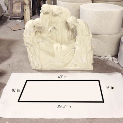 Lifesize Jesus Is Buried Station 14 Outdoor/Indoor Statue - Bella Statues