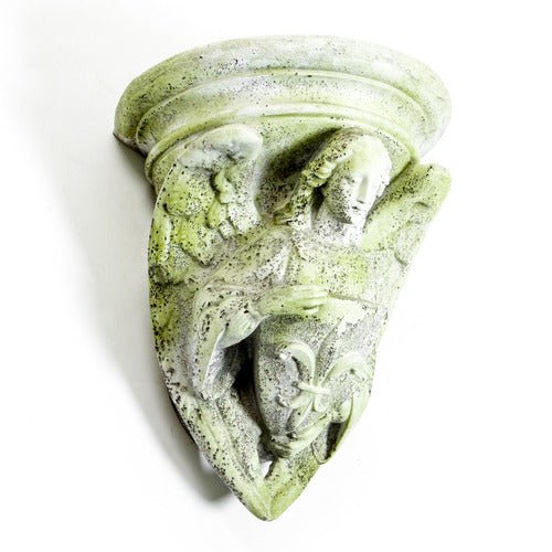 Angel with Fleur - De - Lis Shield Outdoor/Indoor Statue - Bella Statues