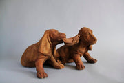 Two Playful Hounds Outdoor/Indoor Statue - Bella Statues