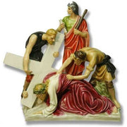 Full Color Stations of the Cross Statue Set Small for Church Display - Bella Statues