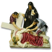 Full Color Stations of the Cross Statue Set Small for Church Display - Bella Statues