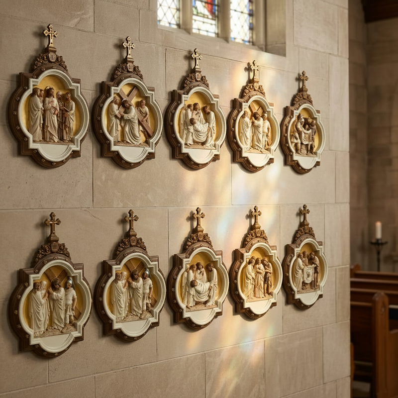 Chapel Wall Plaque 14pc-Set (Full Color)