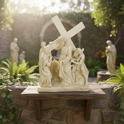 Jesus Meets His Mother Outdoor Catholic Statue (22 - Inch) - Bella Statues