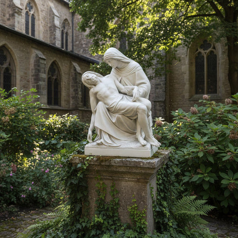 Mary Holding Jesus Pieta Outdoor Statue (42 - Inch) - Bella Statues