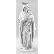 Madonna and Child statue in classical Renaissance style with ornate crowns and flowing drapery, evoking old world European elegance. Additional Angle