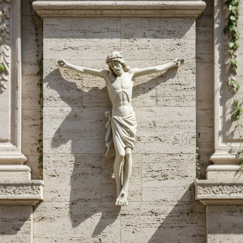 Crucifixion Corpus Catholic Outdoor Statue (37 - Inch) - Bella Statues