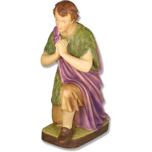 Custom Painted Kneeling Shepherd 30 H Ntv1.2 Outdoor/Indoor Statue - Bella Statues