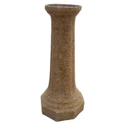 Tall pedestal with a classical old world European design, featuring a fluted column and an octagonal ornate base.