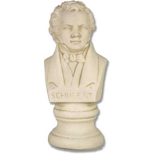 Schubert Bust Small 11 H Outdoor/Indoor Statue - Bella Statues