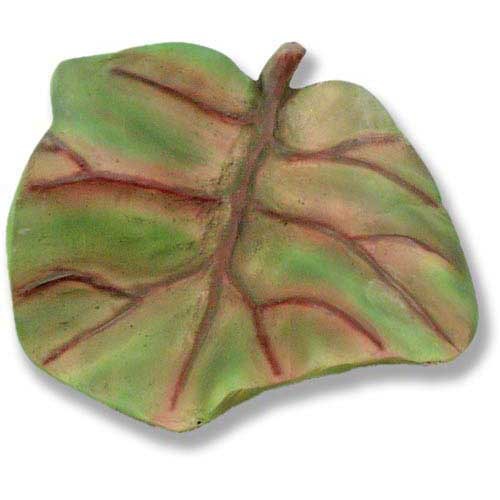 Leaf-shaped decorative accent with sculpted veins, featuring an old world European, Renaissance-inspired organic design.