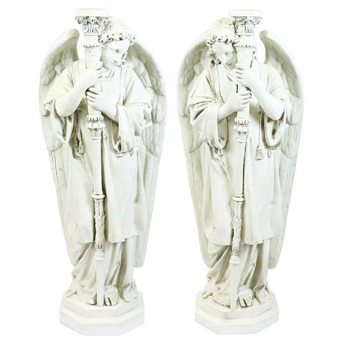 Lifesize Majestic Guardian Angel - L 52 Outdoor/Indoor Statue - Bella Statues