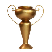 Ornate classical trophy vase with elegant curved handles and a tall, sculpted silhouette inspired by old world European design.