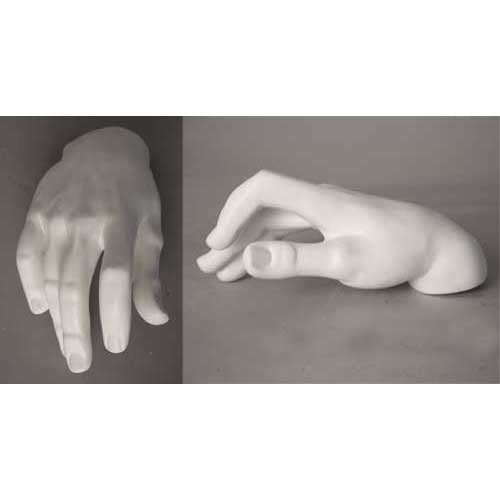 Sculpted hand in a classical Renaissance style, gracefully posed with gently curved fingers and smooth, ornate detailing. Other Angle