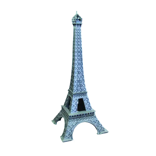 Eiffel Tower figurine with ornate latticework, classical old world European architectural style, inspired by Parisian landmarks
