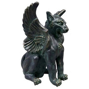 Winged griffin statue with classical old world European style, featuring ornate detailing and a mythical, medieval-inspired design.