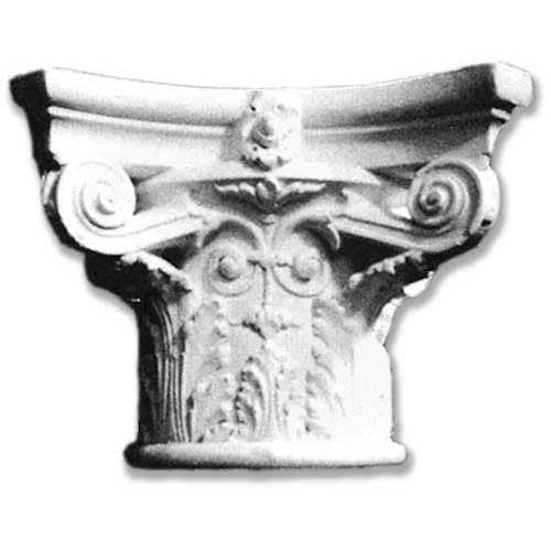 Corinthian column capital with ornate acanthus leaves, volutes, and classical old world European detailing in Renaissance style.