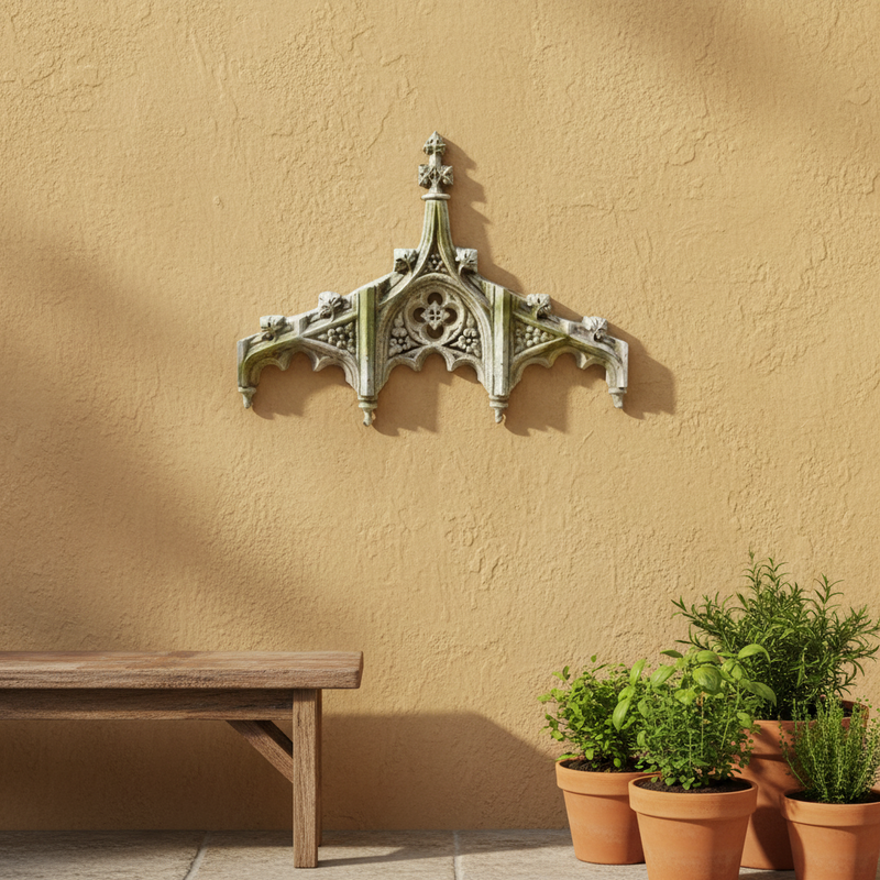 Chartres Tracery Header Outdoor Plaque (38.0-Inch)