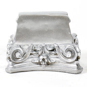Ornate Baroque pedestal base with intricate scrollwork and classical old world European floral detailing. Other Angle