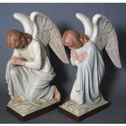 Custom Painted Kneeling Angel Arms Crossed Outdoor/Indoor Statue - Bella Statues