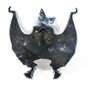 Baroque-style ornate bat with outstretched wings, detailed fur texture, and expressive facial features in old world European design. Different Angle