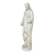 Sacred Heart of Jesus statue in classical old world European style with ornate drapery and detailed Renaissance-inspired features Other Angle
