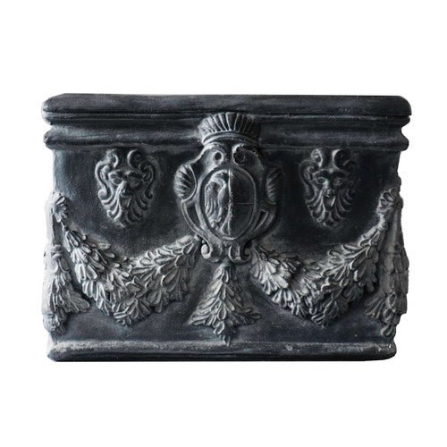 English Square Pot 11 Outdoor/Indoor Statue - Bella Statues