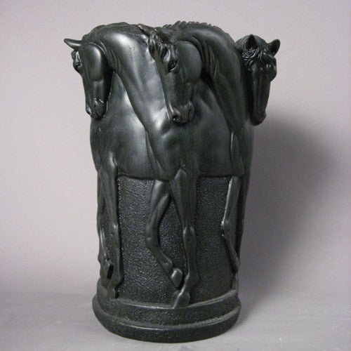 Six Stallion Vase 12 H Outdoor/Indoor Statue - Bella Statues