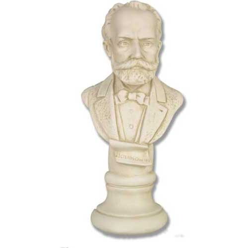 Classical European bust sculpture with ornate detailing, featuring a bearded man in formal attire on a pedestal base.