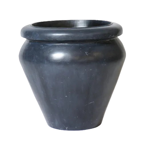 Classical European urn planter with a rounded lip and tapered body, featuring a smooth, minimalist old world silhouette.