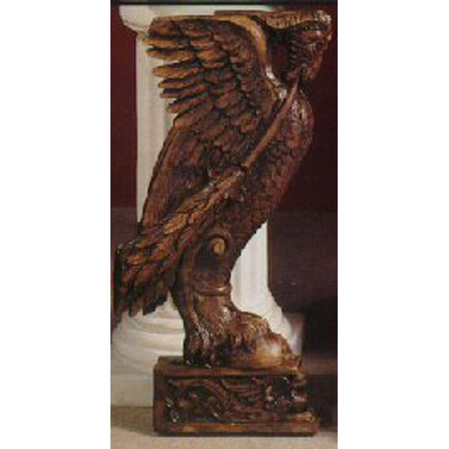 Winged griffin statue with ornate detailing, classical old world European style, featuring intricate Baroque and Renaissance motifs. Additional Angle