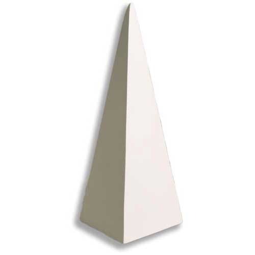 Pyramid finial with clean lines, inspired by classical and old world European architectural styles.