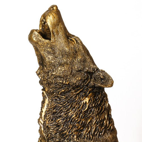 Lifesize Wolf Howling Outdoor/Indoor Statue - Bella Statues