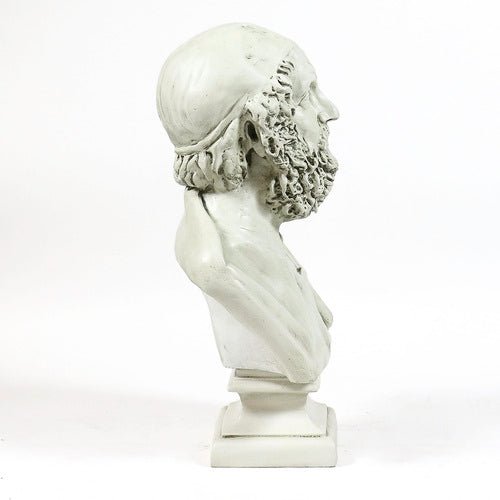 Homer Bust 29 On Sq Base Outdoor/Indoor Statue - Bella Statues
