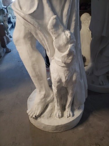 Lifesize Apollo of Hunt with Dog 108 Outdoor/Indoor Statue - Bella Statues