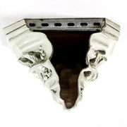 Ornate wall shelf with classical old world European design, featuring intricate acanthus leaf and scrollwork in Baroque style. Different Angle