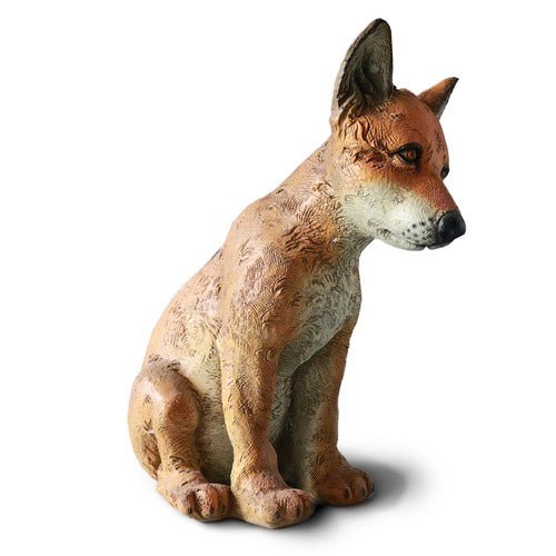 Custom Painted Baby Fox Outdoor/Indoor Statue - Bella Statues